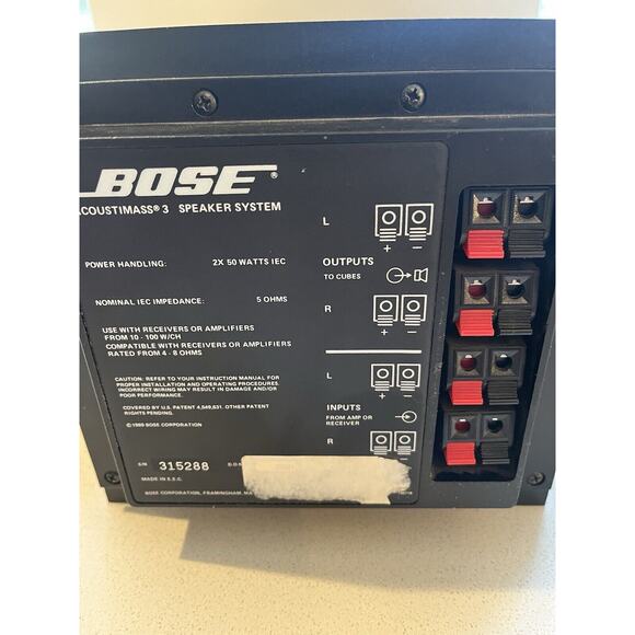 BOSE ACOUSTIMASS 3 Passive speaker system - EXCELLENT CONDITION - Picture 4 of 8